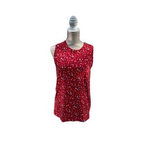 Land’s End Red Tank with Patriotic Star Patten